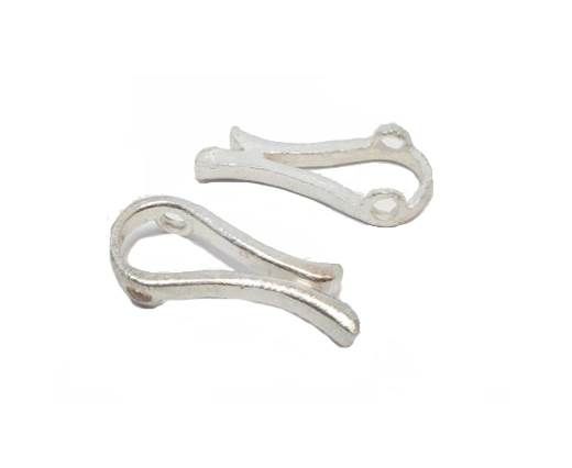Silver plated Brush Beads - 3008