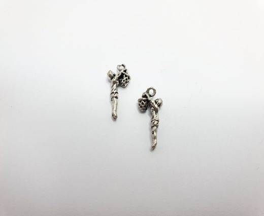Antique Silver Plated beads - 44394