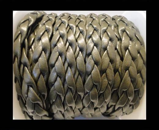 synthetic nappa leather Braided-Cords-10mm-Army Green