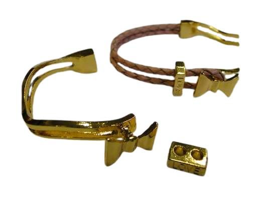 Half Cuff Bracelet Clasp  MGL-225-3mm-Gold