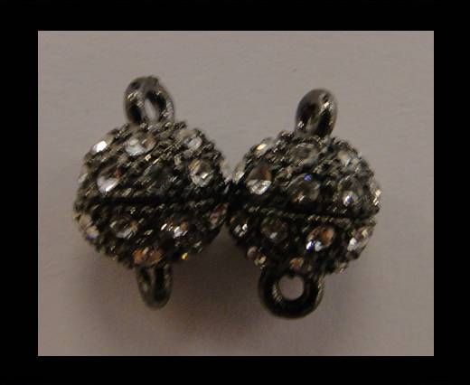 brass Magnetic clasp 8mm -MG2-Black