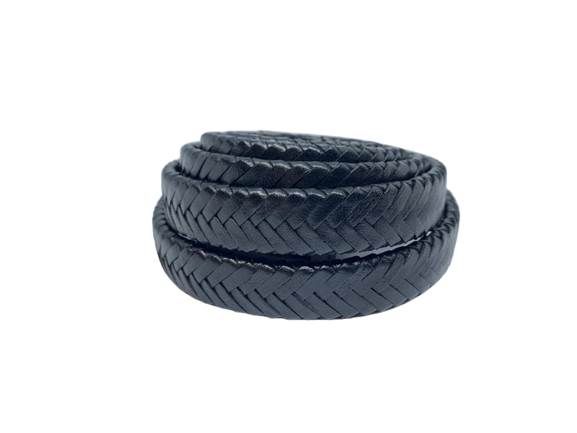 Oval Kajur Style 15mm by 4.5mm - Matt Black