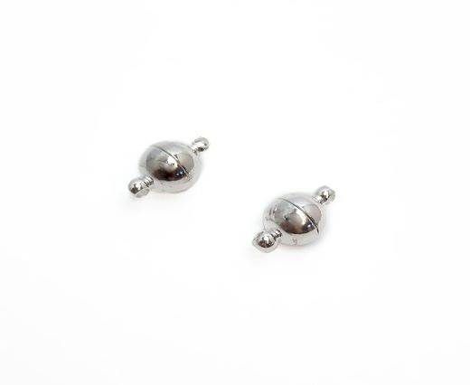 Magnetic Clasps, Zamak, Silver, MG1-8mm