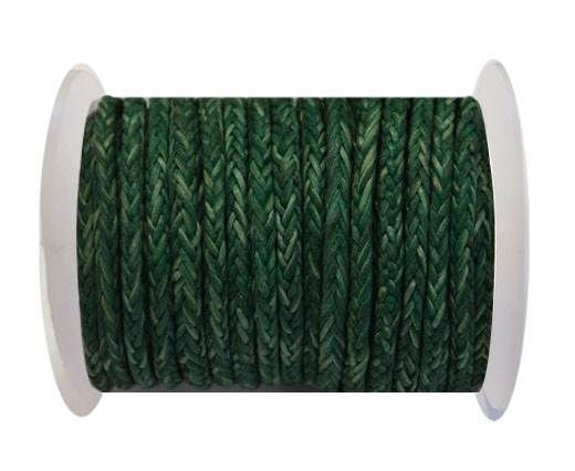 Round Braided Bolo Cords - 4mm - Vintage Green