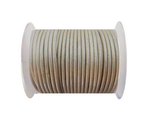 Round Leather Cord -  SE.M.Beige - 3mm