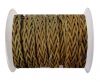 Plaited Round Leather cords -14mm - Dark Natural