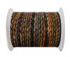 Round Braided Leather Cord SE/DM/04-Dark Shades - 3mm