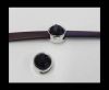 Zamak part for leather CA-4842-9*2mm-Black Quartz