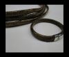 Real Regaliz-Leather-Snake Style 2-10mm*6mm-Brown