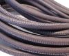 Round stitched nappa leather cord Dusty purple-4mm