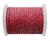 Flat 3-ply Braided Leather-SE-Fuchsia-3MM
