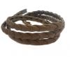 Nappa leather punch style - Dark Brown - 14 mm