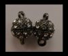 brass Magnetic clasp 8mm -MG2-Black