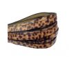 Italian Flat Leather 10mm by 2mm-Leopard Marrone