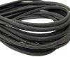 Round stitched nappa leather cord 4mm-Medium Grey