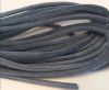 Round stitched nappa leather cord Blue Grey-6mm