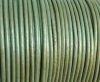 Round Leather Cord -1mm- METALLIC APPLE GREEN