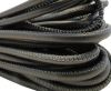 Round stitched nappa leather cord Dark Grey-2,5mm