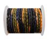 Round Braided Leather Cord SE/DM/03-Night Shades - 4mm