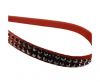 Suede Cord with Silver Shiny Studs -5mm-Watermelon Red