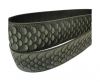 Vintage Style Flat Leather-Fish Style-30mm-Dark Grey