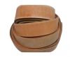 Vintage Style Flat Leather - 14mm-Vintage Orange Tan