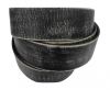 Vintage Style Flat Leather - 30mm-black stripes