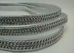 Real Nappa Leather Chain Stitched-10mm-Double-silver1