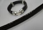 synthetic nappa leather Regaliz-Leather-Snake Style-Black