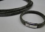 Real Regaliz-Leather-Snake Style 1-10mm*6mm-Grey