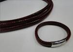 Real Regaliz-Leather-Snake Style 2-10mm*6mm-Red