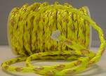 synthetic nappa leather 4mm - Neon Yellow and Gold