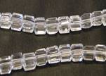 Faceted Cubes-6mm-Crystal