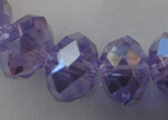 Faceted Glass Beads-8mm-Amethyst-AB