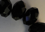 Faceted Glass Beads-3mm-Black Quartz