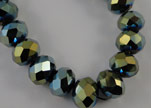 Faceted Glass Beads-18mm-Cosmo Jet