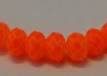 Faceted Glass Beads-4mm-Neon Orange
