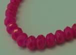 Faceted Glass Beads-4mm-Neon Pink