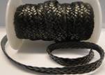 Flat Braided Cords-Style-2-12mm- Black