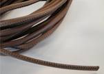 Round stitched nappa leather cord Brown-4mm
