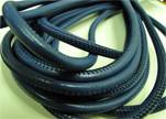 Round stitched nappa leather cord Blue-4mm