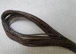 Round stitched nappa leather cord 2,5mm - Stitch Lizzard Brown