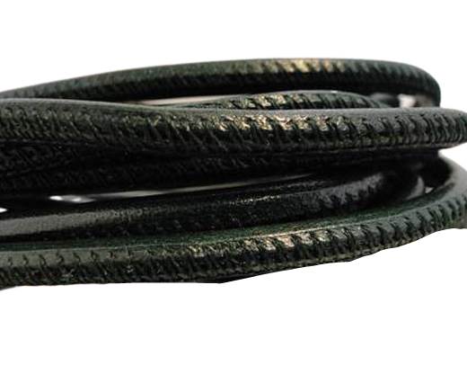 Round stitched nappa leather cord Dark Asparagus