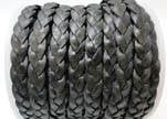 Flat 3-ply Braided Leather-SE-DB-14-10MM