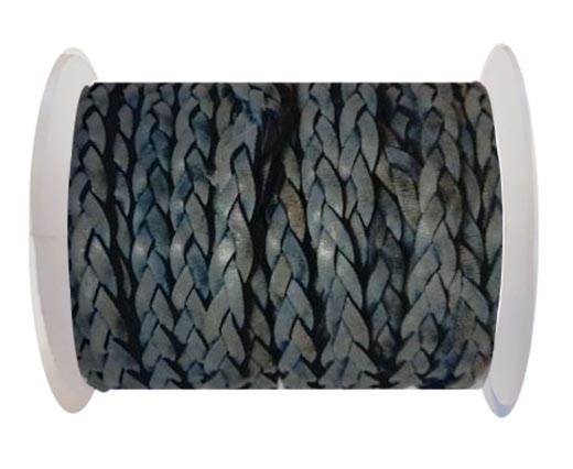Choti-Flat 3-ply Braided Leather --5MM-Blue