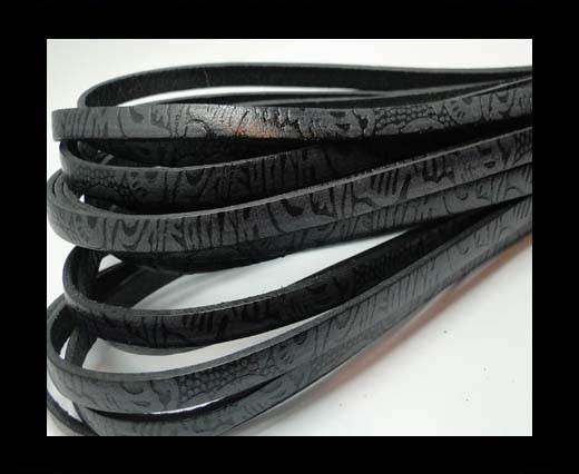 Flat Leather Cords - Maya Style - 5mm -Grey