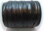Cowhide Leather Jewelry Cord - 4mm-27401 - Black
