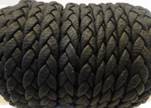 synthetic nappa leather Braided-Cords-10mm-Black