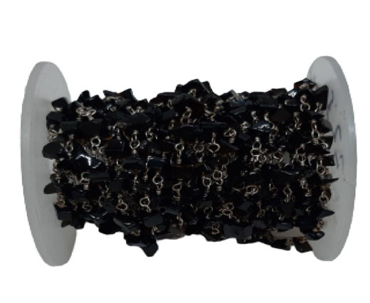 Gemstone chips chain black