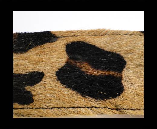 Hair-On Leather with Stitch-Leopard Skin (big)-10mm